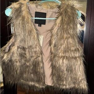 Maurices Brown Faux Fur Vest